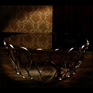 Table basse avec plateau en verre trempé fumé et base en laiton massif plaqué or 145-Waterflor Gold