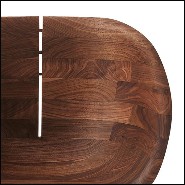 Chair in solid walnut wood on swivel base in steel in satinated finish 154-Wooden Nest