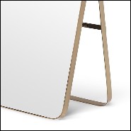 Mirror in brushed brass finish on removable base with mirror glass 24-Hardwick