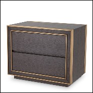 Chevet ou Table d'appoint en acajou et placage d'érable et de chêne finition brown 24-Camelot