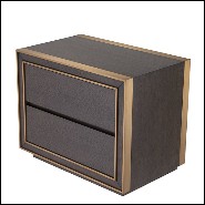 Chevet ou Table d'appoint en acajou et placage d'érable et de chêne finition brown 24-Camelot