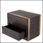Chevet ou Table d'appoint en acajou et placage d'érable et de chêne finition brown 24-Camelot