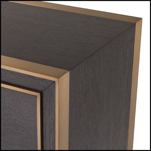 Chevet ou Table d'appoint en acajou et placage d'érable et de chêne finition brown 24-Camelot