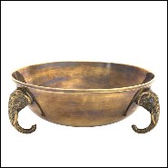 Bowl in stainless steel in vintage brass 24-Maharaja