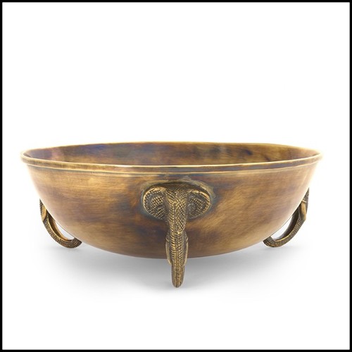 Bowl in stainless steel in vintage brass 24-Maharaja