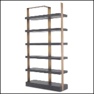 Cabinet with structure in stainless steel in brushed brass finish 24-Geo Brass