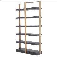 Cabinet with structure in stainless steel in brushed brass finish 24-Geo Brass