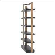 Étagère avec structure en acier inoxydable finition laiton brossé 24-Geo Brass