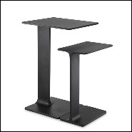 Side table set of 2 in aluminium in black finish 24-Smart