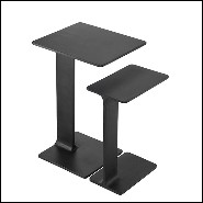 Table d'appoint Set de 2 en aluminium finition black 24-Smart