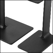 Side table set of 2 in aluminium in black finish 24-Smart
