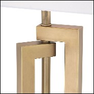 Lampe finition laiton antique avec base en granite noir 24-Leroux Brass