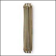 Wall lamp with structure and all tubes in solid brass in brushed brass finish 151-Doe