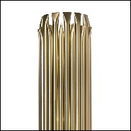 Wall lamp with structure and all tubes in solid brass in brushed brass finish 151-Doe