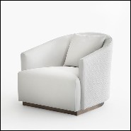 Armchair upholstered and covered with genuine leather and back covered with matelasse genuine leather 150-Palacio