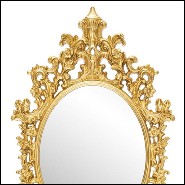 Mirror with gold resin frame and with oval mirror glass 162-Salerne Gold