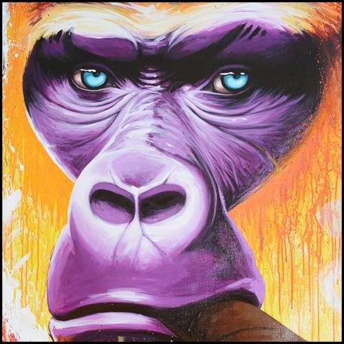 Painting with black oak wooden frame PC-Yaoundé Color Full II