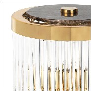 Lampe avec structure en laiton massif poli et avec barres de verre en cristal 164-Highlight Brass High