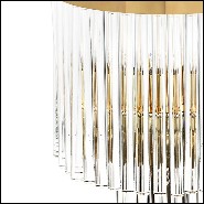 Lampe avec structure en laiton massif poli et avec barres de verre en cristal 164-Highlight Brass High