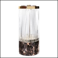 Table lamp with solid polished brass structure and with crystal glass sticks 164-Highlight Brass Large