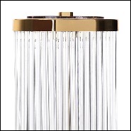 Table lamp with solid polished brass structure and with crystal glass sticks 164-Highlight Brass Large