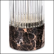 Lampe avec structure en laiton massif poli et avec barres de verre en cristal 164-Highlight Brass Large