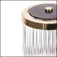 Lampe avec structure en laiton massif poli et avec barres de verre en cristal 164-Highlight Brass Large