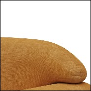 Canapé rembourré et couvert avec tissu en velours coloris orange fané 155-Theodor