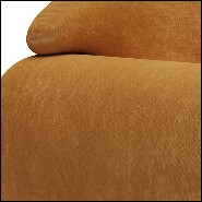 Sofa upholstered and covered with cotton velvet fabric in faded orange finish 155-Theodor