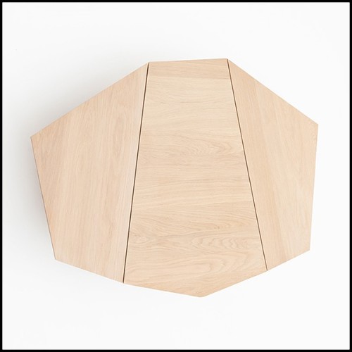 Coffee table made with solid oakwood from french sustainable forests 112-Trapezo