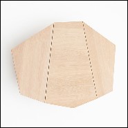 Table basse entièrement composé de chêne massif français 112-Trapezo