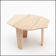 Table d'appoint entièrement composé de chêne massif français 112-Trapezo