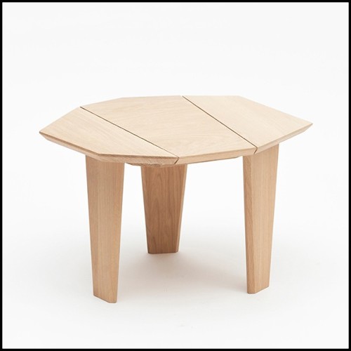 Side table all made with solid oakwood from french sustainable forests 112-Trapezo