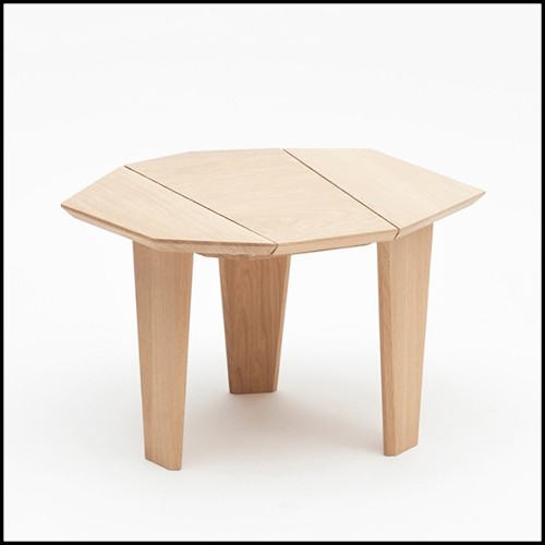 Table d'appoint entièrement composé de chêne massif français 112-Trapezo