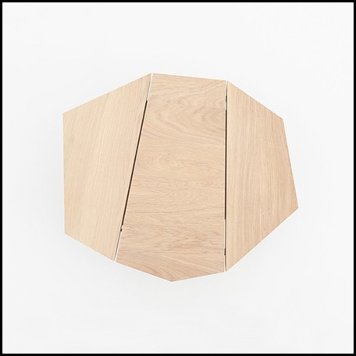 Side table all made with solid oakwood from french sustainable forests 112-Trapezo