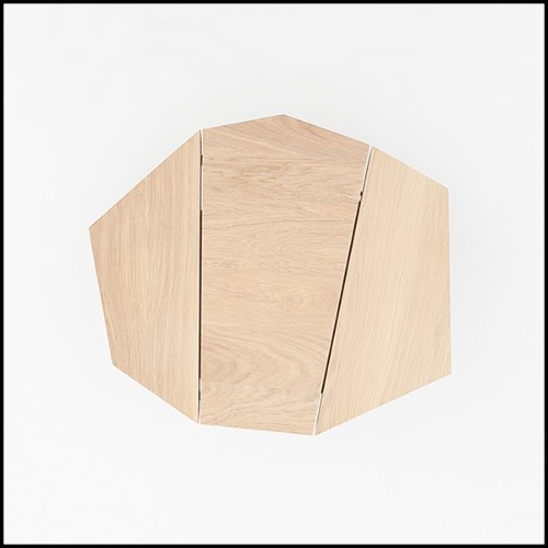 Side table all made with solid oakwood from french sustainable forests 112-Trapezo