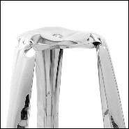 Bar stool made in polished stainless steel using bending properties of steel sheets 193-Bloat