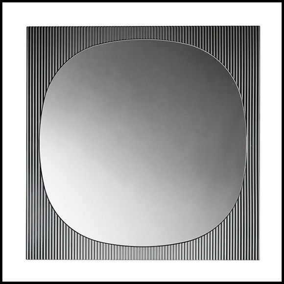 Mirror with structure frame made by joining the glass with raised lines-like effect 194-Lines on Square