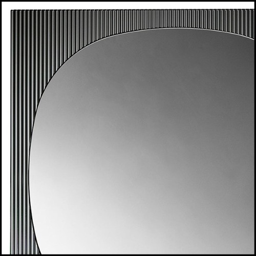 Mirror with structure frame made by joining the glass with raised lines-like effect 194-Lines on Square