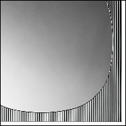 Miroir en verre avec cadre réalisé en joignant le verre avec un effet de lignes en relief 194-Lines on Square