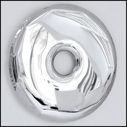 Mirror made in polished stainless steel using bending properties of steel sheets 193-Target 120