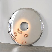 Mirror made in polished stainless steel using bending properties of steel sheets 193-Target 120