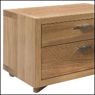 Bedside in solid oak wood with 2 drawers on metal runners 154-Allnight