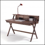 Bureau avec structure en noyer massif et avec 5 tiroirs 154-Colorado