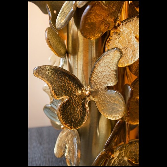 Miroir sculpté à la main style filigrane en bois d'acajou massif finition Gold 119-Details Gold