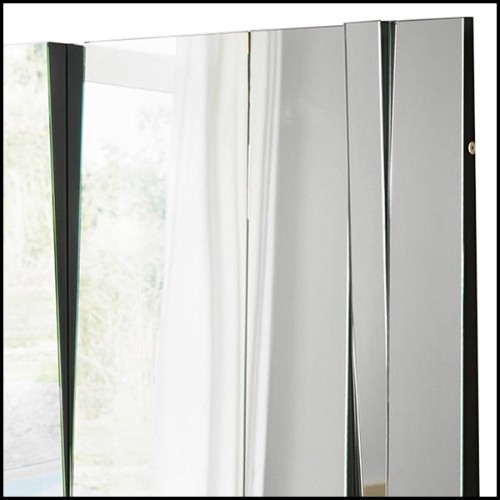 Mirror with inclined and modular glass mirrors with 4 modular panels 194-Shifted Glass