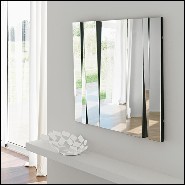 Mirror with inclined and modular glass mirrors with 4 modular panels 194-Shifted Glass