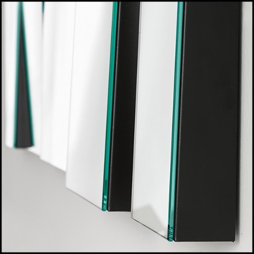 Mirror with inclined and modular glass mirrors with 4 modular panels 194-Shifted Glass