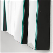 Mirror with inclined and modular glass mirrors with 4 modular panels 194-Shifted Glass