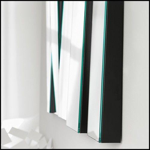 Mirror with inclined and modular glass mirrors with 4 modular panels 194-Shifted Glass